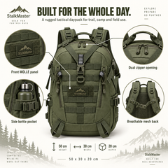 STALKMASTER™ RIDGELINE TACTICAL BACKPACK: